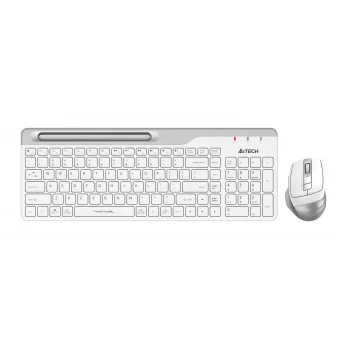 Клавиатура + мышь A4Tech Fstyler FB2535C клав:бел/серый мышь:бел/серый USB беспроводная Bluetooth/Радио slim (FB2535C ICY WHITE)