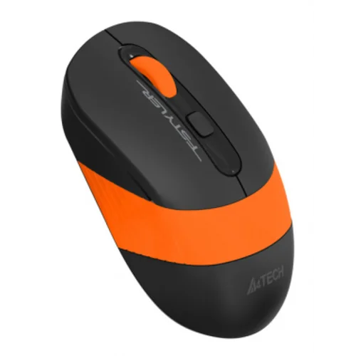 Мышь A4Tech Fstyler FG10 черный/оранжевый оптическая (2000dpi) беспроводная USB (4but)