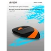 Мышь A4Tech Fstyler FG10 черный/оранжевый оптическая (2000dpi) беспроводная USB (4but)