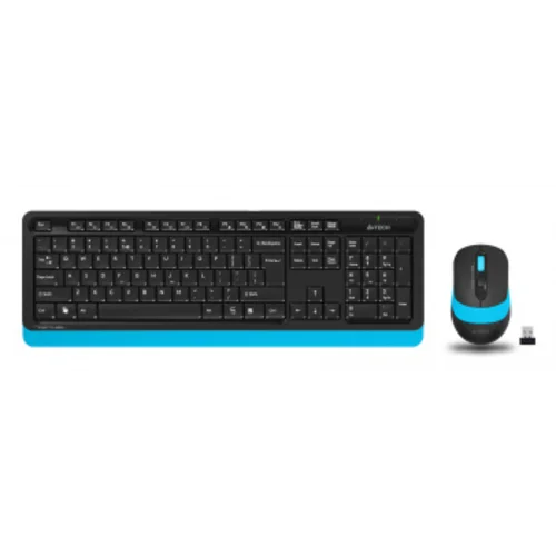 Клавиатура + мышь A4Tech Fstyler FG1010 клав:черный/синий мышь:черный/синий USB беспроводная Multimedia (FG1010 BLUE)