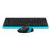 Клавиатура + мышь A4Tech Fstyler FG1010 клав:черный/синий мышь:черный/синий USB беспроводная Multimedia (FG1010 BLUE)