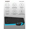 Клавиатура + мышь A4Tech Fstyler FG1010 клав:черный/синий мышь:черный/синий USB беспроводная Multimedia (FG1010 BLUE)