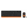 Клавиатура + мышь A4Tech Fstyler FG1010 клав:черный/оранжевый мышь:черный/оранжевый USB беспроводная Multimedia (FG1010 ORANGE)