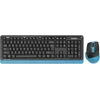 Клавиатура + мышь A4Tech Fstyler FG1035 клав:черный/синий мышь:черный/синий USB беспроводная Multimedia (FG1035 NAVY BLUE)