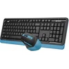 Клавиатура + мышь A4Tech Fstyler FG1035 клав:черный/синий мышь:черный/синий USB беспроводная Multimedia (FG1035 NAVY BLUE)