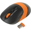 Мышь A4Tech Fstyler FG10S черный/оранжевый оптическая (2000dpi) silent беспроводная USB для ноутбука