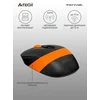 Мышь A4Tech Fstyler FG10S черный/оранжевый оптическая (2000dpi) silent беспроводная USB для ноутбука