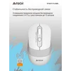 Мышь A4Tech Fstyler FG10S белый/серый оптическая (2000dpi) silent беспроводная USB для ноутбука (4but)