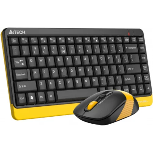 Клавиатура + мышь A4Tech Fstyler FG1110 клав:черный/желтый мышь:черный/желтый USB беспроводная Multimedia (FG1110 BUMBLEBEE)