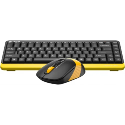 Клавиатура + мышь A4Tech Fstyler FG1110 клав:черный/желтый мышь:черный/желтый USB беспроводная Multimedia (FG1110 BUMBLEBEE)