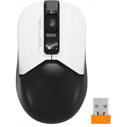 Мышь A4Tech Fstyler FG12 Panda белый/черный оптическая (1200dpi) беспроводная USB (3but)
