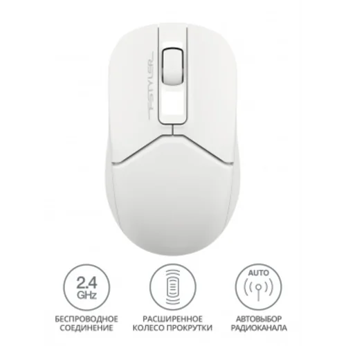 Мышь A4Tech Fstyler FG12 белый оптическая (1200dpi) беспроводная USB (3but)