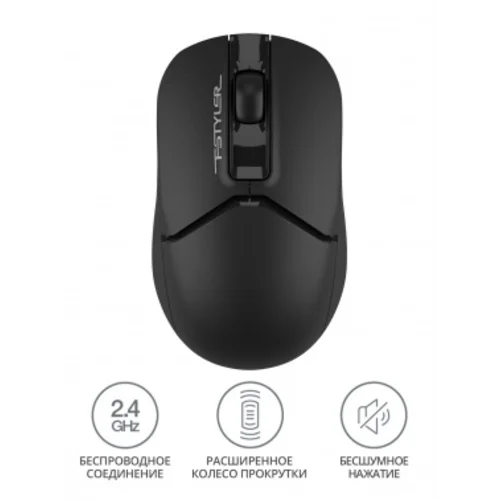 Мышь A4Tech Fstyler FG12S черный оптическая (1200dpi) silent беспроводная USB (3but)