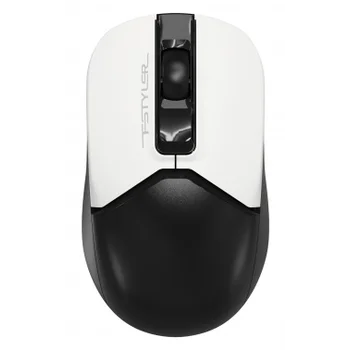 Мышь A4Tech Fstyler FG12S Panda белый/черный оптическая (1200dpi) silent беспроводная USB (3but)