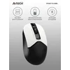 Мышь A4Tech Fstyler FG12S Panda белый/черный оптическая (1200dpi) silent беспроводная USB (3but)