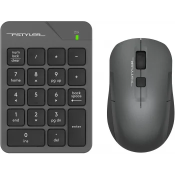 Числовой блок + мышь A4Tech Fstyler FG1600C Air клав:серый мышь:серый/черный USB беспроводная slim (FG1600C)