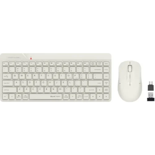 Клавиатура + мышь A4Tech Fstyler FG2200 Air2 клав:бежевый мышь:бежевый USB беспроводная slim