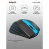 Мышь A4Tech Fstyler FG30 серый/синий оптическая (2000dpi) беспроводная USB (6but)