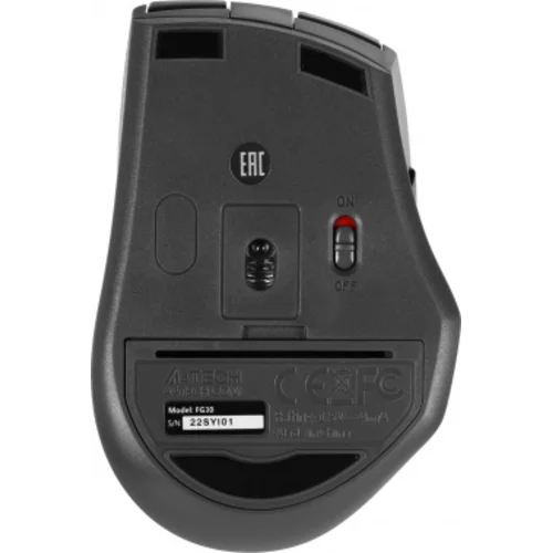Мышь A4Tech Fstyler FG30 серый оптическая (2000dpi) беспроводная USB (6but)
