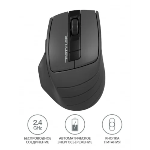 Мышь A4Tech Fstyler FG30 серый оптическая (2000dpi) беспроводная USB (6but)
