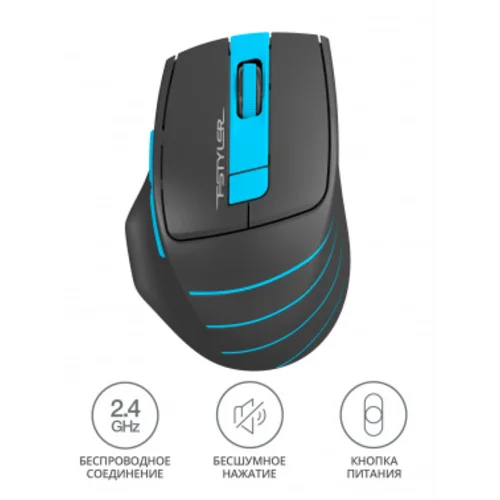 Мышь A4Tech Fstyler FG30S серый/синий оптическая (2000dpi) silent беспроводная USB (5but)