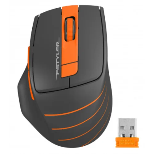 Мышь A4Tech Fstyler FG30S серый/оранжевый оптическая (2000dpi) silent беспроводная USB (6but)