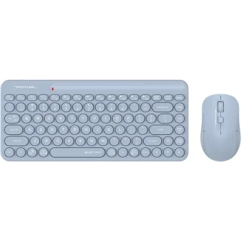 Клавиатура + мышь A4Tech Fstyler FG3200 Air2 клав:синий мышь:синий USB беспроводная slim Multimedia