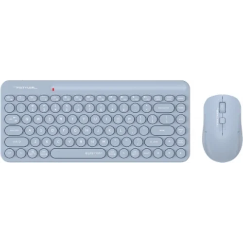 Клавиатура + мышь A4Tech Fstyler FG3200 Air2 клав:синий мышь:синий USB беспроводная slim Multimedia