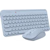 Клавиатура + мышь A4Tech Fstyler FG3200 Air2 клав:синий мышь:синий USB беспроводная slim Multimedia