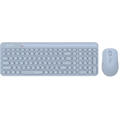 Клавиатура + мышь A4Tech Fstyler FG3300 Air2 клав:синий мышь:синий USB беспроводная slim Multimedia