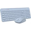 Клавиатура + мышь A4Tech Fstyler FG3300 Air2 клав:синий мышь:синий USB беспроводная slim Multimedia