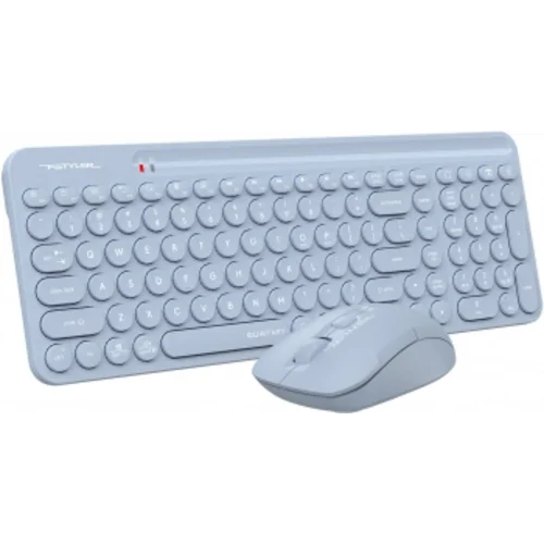 Клавиатура + мышь A4Tech Fstyler FG3300 Air2 клав:синий мышь:синий USB беспроводная slim Multimedia