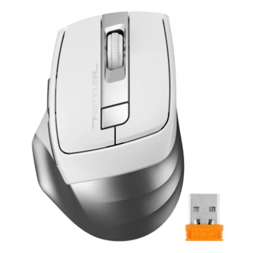 Мышь A4Tech Fstyler FG35 серебристый/белый оптическая (2000dpi) беспроводная USB (6but)