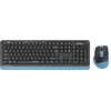 Клавиатура + мышь A4Tech Fstyler FGS1035Q клав:черный/синий мышь:черный/синий USB беспроводная