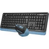 Клавиатура + мышь A4Tech Fstyler FGS1035Q клав:черный/синий мышь:черный/синий USB беспроводная