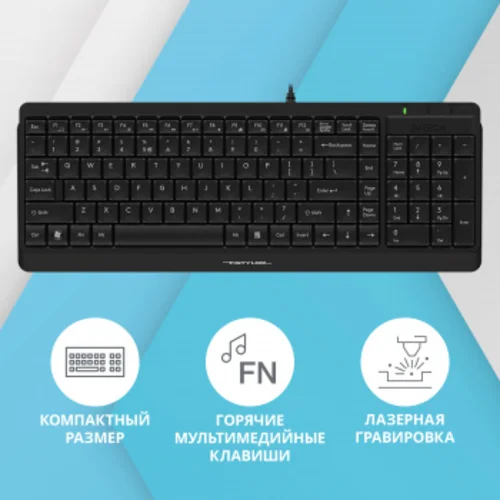 Клавиатура A4Tech Fstyler FK15 черный USB (FK15 BLACK)
