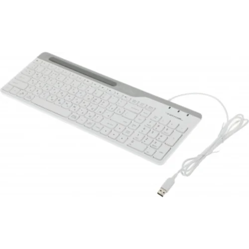 Клавиатура A4Tech Fstyler FK25 белый/серый USB slim