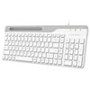Клавиатура A4Tech Fstyler FK25 белый/серый USB slim