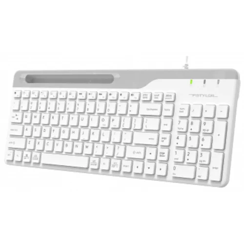 Клавиатура A4Tech Fstyler FK25 белый/серый USB slim