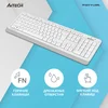Клавиатура A4Tech Fstyler FKS10 белый/серый USB (FKS10 WHITE)