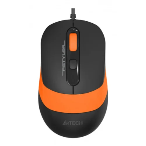Мышь A4Tech Fstyler FM10 черный/оранжевый оптическая (1600dpi) USB (4but)