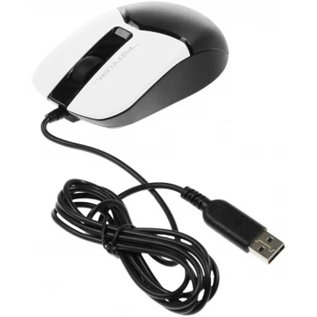 Мышь A4Tech Fstyler FM12 Panda белый/черный оптическая (1200dpi) USB (3but)