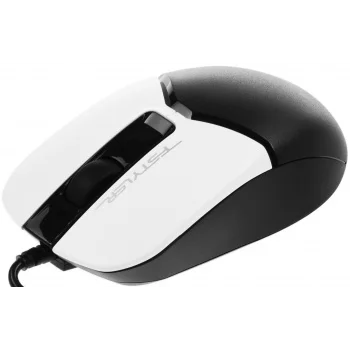 Мышь A4Tech Fstyler FM12S Panda белый/черный оптическая (1200dpi) silent USB (3but)