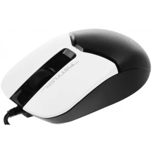 Мышь A4Tech Fstyler FM12S Panda белый/черный оптическая (1200dpi) silent USB (3but)