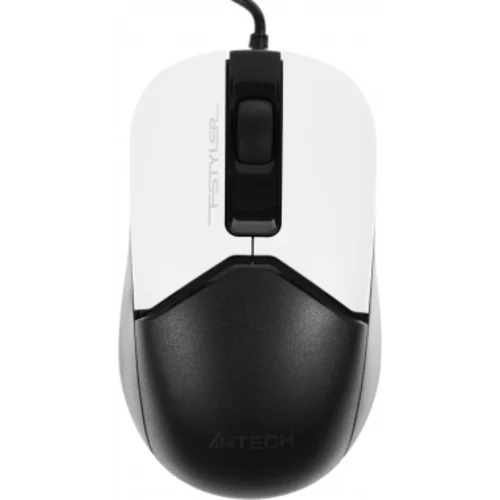 Мышь A4Tech Fstyler FM12S Panda белый/черный оптическая (1200dpi) silent USB (3but)