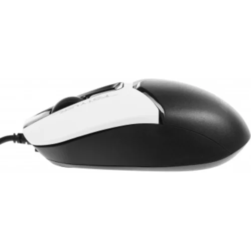 Мышь A4Tech Fstyler FM12S Panda белый/черный оптическая (1200dpi) silent USB (3but)