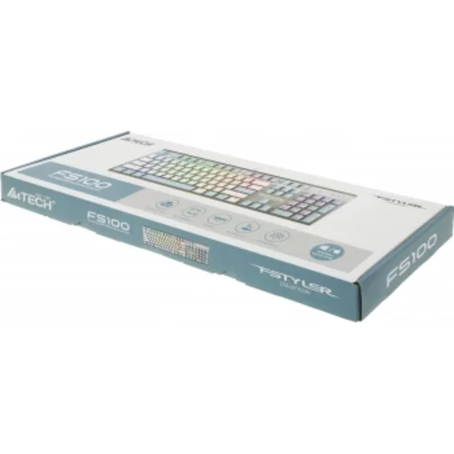 Клавиатура A4Tech Fstyler FS100 Neon механическая синий USB for gamer LED (FS100)