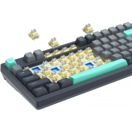 Клавиатура A4Tech Fstyler FS300 механическая черный/серый USB for gamer LED (FS300 PANDA ROCK)