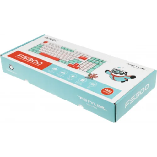 Клавиатура A4Tech Fstyler FS300 механическая белый USB for gamer LED (FS300 PANDA SNORKLENING)