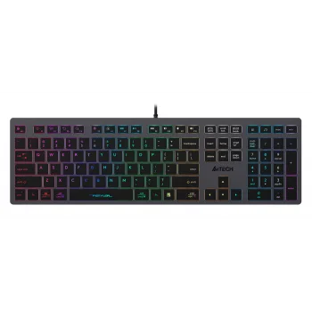 Клавиатура A4Tech Fstyler FX60 серый USB slim LED (FX60 GREY / NEON)